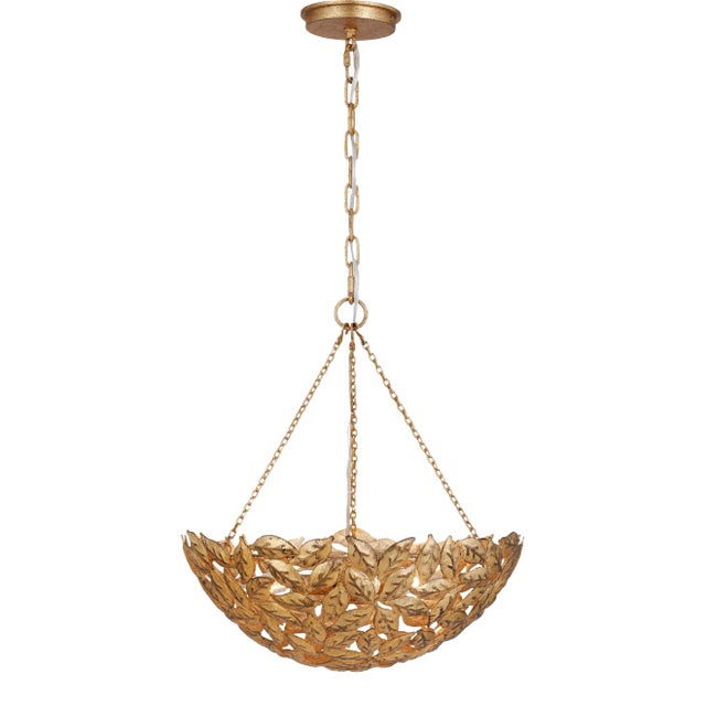 Alexa Hampton by Visual Comfort Studio Kelan Small Pendant, Antique Gild For Sale