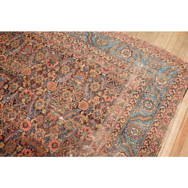 Antique Zabihi Collection Square Persian Bakshaish Rug - 7'1" x 8' For Sale - Image 10 of 12