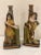 Vintage Ceramic Borghini LaCrima Christi Harlequin Ceramic Wine Decanter Bookends or Candlesticks - Pair For Sale - Image 9 of 12