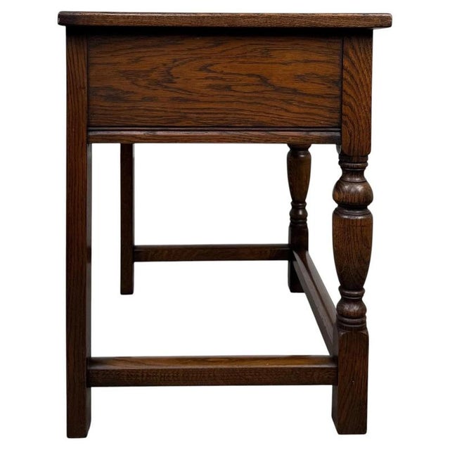 20th Century Jacobean English Oak Side Table For Sale - Image 6 of 12