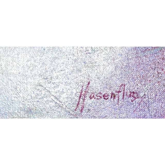 Artist: Florence Hasenflug, American (1914 - 2010) Title: Pink Flower Blossoms Year: circa 1970 Medium: Oil on Canvas,...