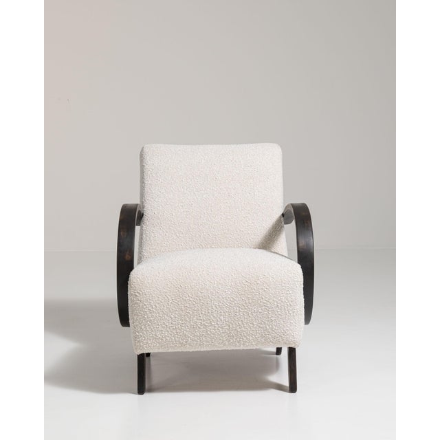 Mid 20th Century Czech Republic Ivory Wood Armchair For Sale - Image 13 of 15