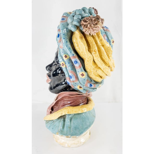 Early 20th Century Art Pottery Faience Majolica African American Figure For Sale In New York - Image 6 of 13