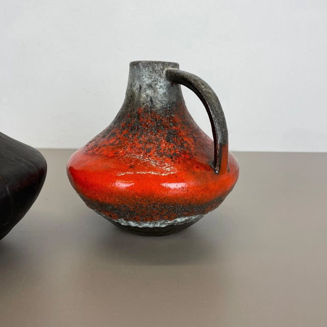 Fat Lava Pottery Vases by Heinz Siery for Carstens Tönnieshof, Germany, 1970s, Set of 2 For Sale - Image 11 of 18