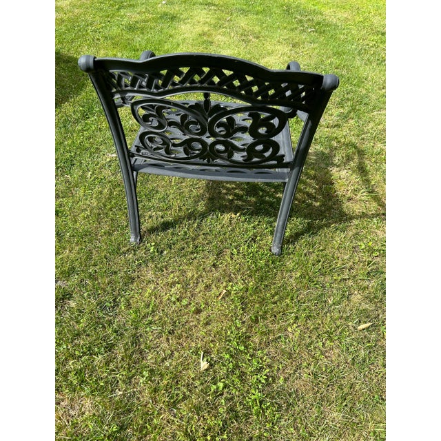 Metal Hanamint Cast Aluminum Patio Table & 3 Chairs For Sale - Image 7 of 8