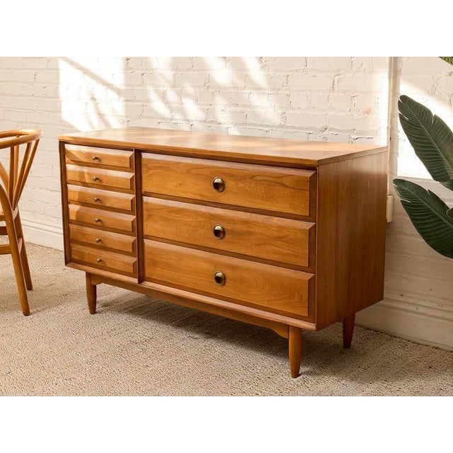Mid 20th Century Vintage Mid-Century Modern Walnut Gentleman’s Dresser For Sale - Image 5 of 12