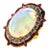 Bochic “Orient” Vintage Art Deco Ruby & Fire Opal Ring Set In 18 K Gold & Silver For Sale