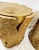 Textile Vintage Goldtone Faux Bois Tree Trunk Stools- a Pair For Sale - Image 7 of 12