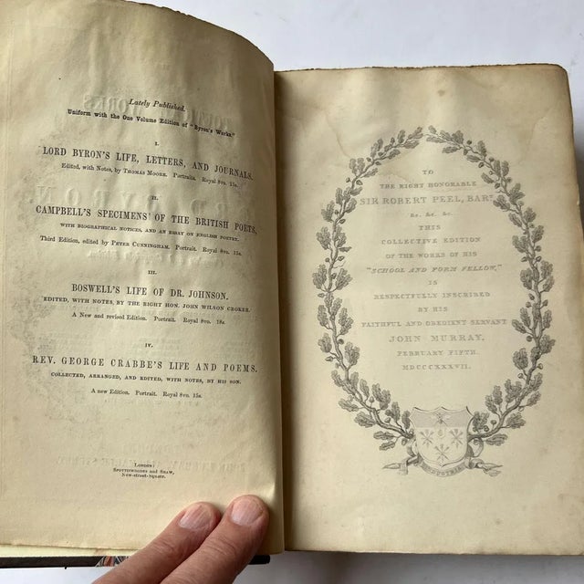 Mid 19th Century 19th Century Leather Book: The Poetical Works of Lord Byron For Sale - Image 5 of 12