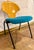 Wood Vintage Postmodern Stacking Chair From Germany’s Kusch+Co, 1980s With Newly Upholstered Teal Faux Mohair Seat For Sale - Image 7 of 12