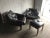 Mid-Century Brown Tufted Leather Armchairs & Ottoman in the Style of Percival Lafer, 1960s, Set of 3 For Sale - Image 6 of 10