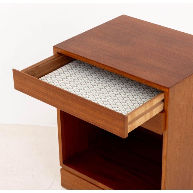 Brown Pair of Arne Wahl Iversen Teak Bedside Tables For Sale - Image 8 of 9