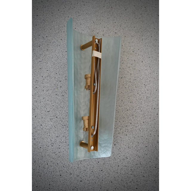 Blue Aqua Green Murano Glass and Brass Wall Light, 2000 For Sale - Image 8 of 9