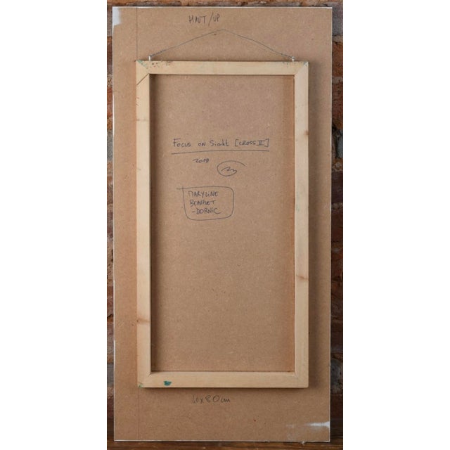 Maryline Beauplet-Dornic Original Abstract Painting Signed Contemporary French “Cross Ii” For Sale - Image 9 of 10