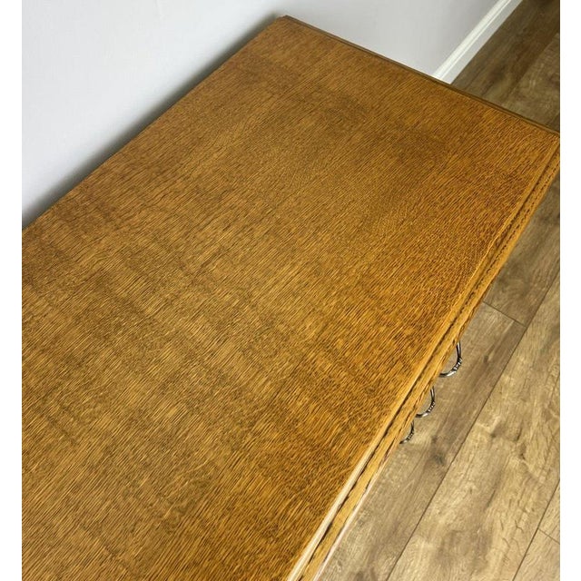Vintage Louis XIV French Oak Sideboard with Carved Cupboard For Sale - Image 13 of 15