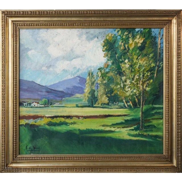 Summer Landscape, Oil on Canvas, Framed For Sale - Image 9 of 9