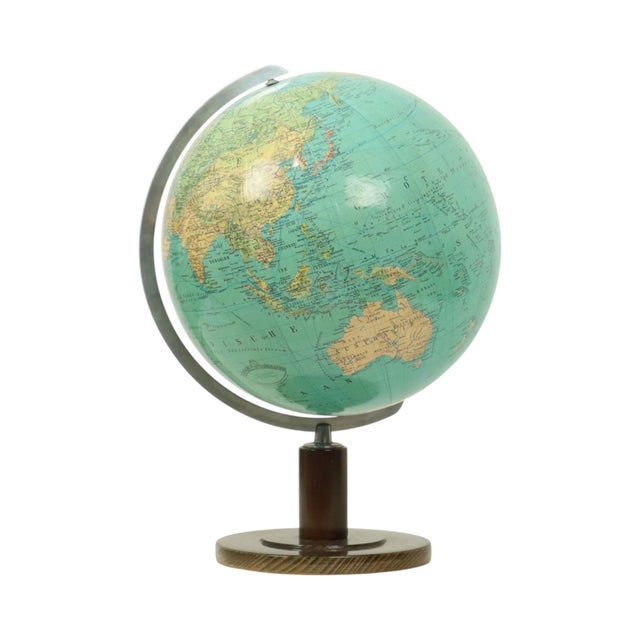 Large Vintage Columbus Globe, 1950s For Sale - Image 4 of 15