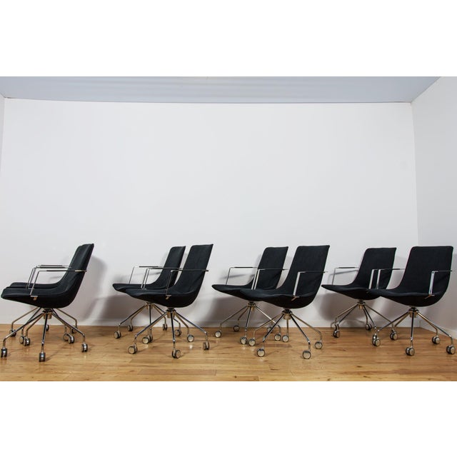 Mid-Century Modern Mid-Century Modern Comet Conference Chairs by Gunilla Allard for Lammhults, Sweden, 1990s, Set of 8 For Sale - Image 3 of 18