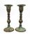 Late 20th Century Pair of Vintage Verdigris Patinated Brass Candlesticks With Foliate Motifs – Rustic European / Old World For Sale - Image 5 of 9
