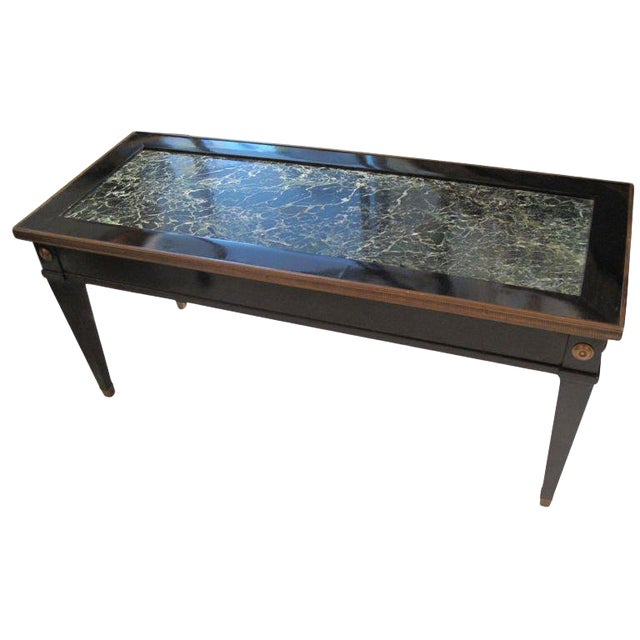 Jansen Marble-Top Coffee Table in the Directoire Manner For Sale