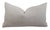 2020s French Taupe and Cream Appliqué Stripes Wool & Linen Feather/Down Pillow For Sale - Image 5 of 6