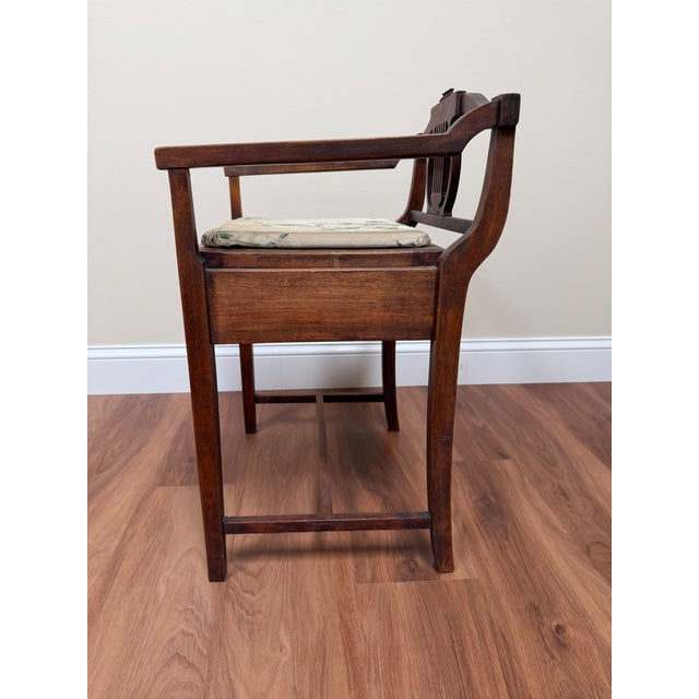 Early 20th Century Edwardian Mahogany Inlaid Piano Stool For Sale - Image 18 of 18