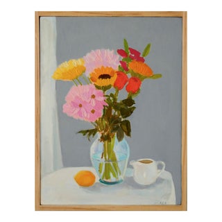 Bouquet with Lemon & Creamer by Anne Carrozza Remick For Sale