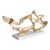 Cohen Gold Abstract Sculpture on White Marble Base For Sale
