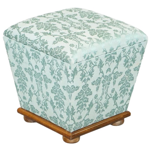 Silk Victorian Style Footstool For Sale