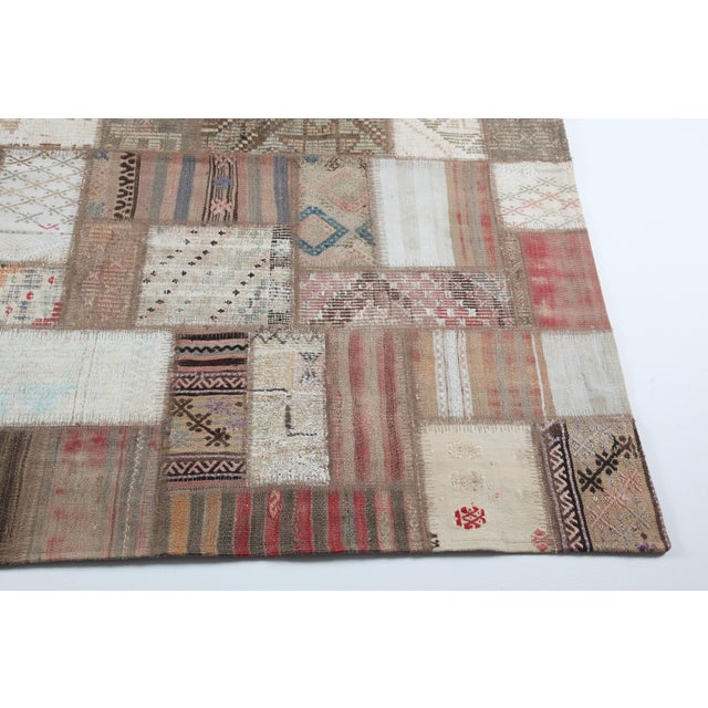 Modern Patchwork Kilim Rug Made From Vintage Anatolian Tribal Arts - 5' 6'' X 7' 7'' For Sale - Image 4 of 9