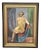 Attributed to Inger Hasselgren, Sitting Woman, 1950s, Oil on Canvas, Framed For Sale
