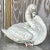 Vintage Boho Crackle Glazed Ceramic Swan For Sale - Image 4 of 8