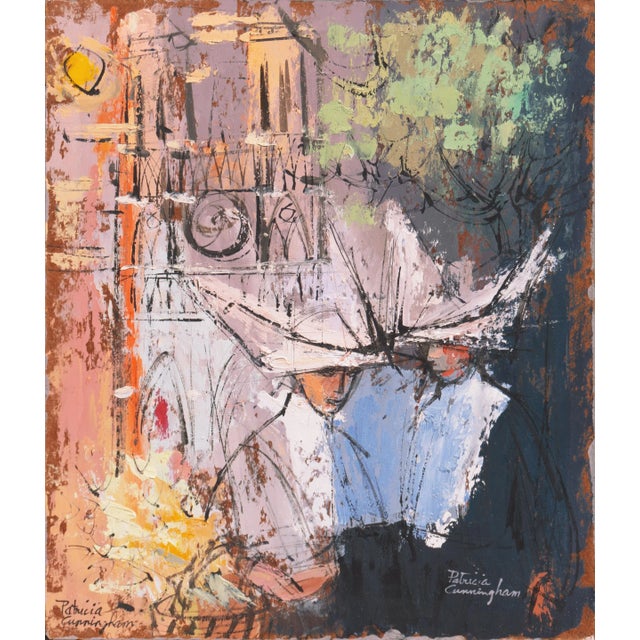 Mauve 'Nuns at Notre-Dame' by Patricia Stanley Cunningham, Paris, Munich, Woman Modernist, Art Institute of Chicago, Smithsonian, Carmel For Sale - Image 8 of 8