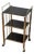 Vintage Hollywood Regency Style Gold-Tone Three-Tier Bar Cart For Sale