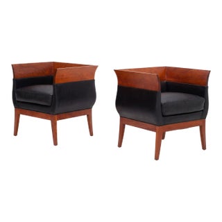 Pair of Orlando Diaz-Azcuy Chalice Chairs 1985c. For Sale