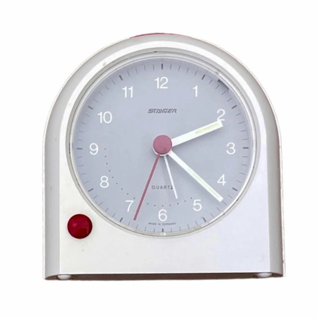 Staiger White Electric Alarm Clock, Germany, 1980s For Sale - Image 6 of 12