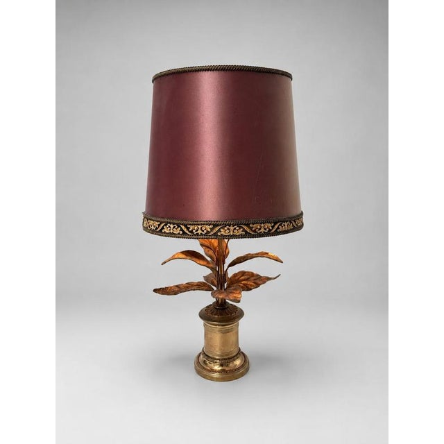 Table Lamp with Sculptural Leaf Base by Willy Daro For Sale - Image 9 of 9