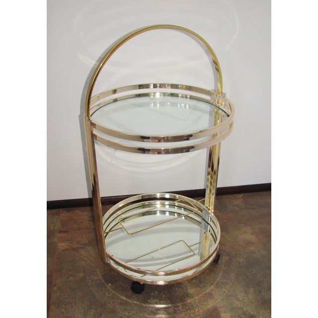 Art Deco Mobile Drinks Trolley on Wheels, 1970s, in Very Good conditions. Designed 1970 to 1979