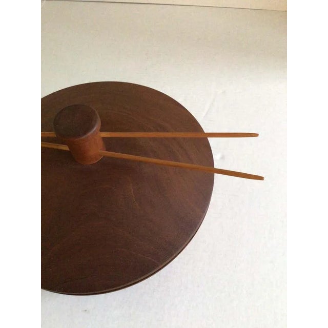 1960s Intricately Pattern Turned Laminated Wood Bowl With Lid For Sale - Image 9 of 11