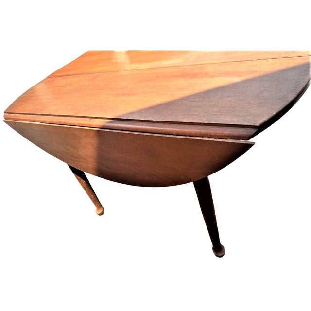 Early Baumritter Ethan Allen Walnut Drop Leaf Dining Table Made in