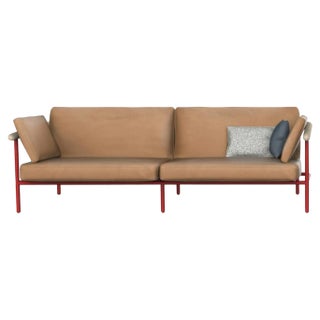 Leather X-Rays Sofa by Alain Gilles For Sale