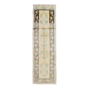 Galerie Shabab Collection Mid-20th Century European Inspired Handmade Khotan Runner