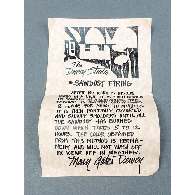 Mary Dewey Gates Signed Sitting Cat Original Studio Art Pottery Sculpture For Sale - Image 10 of 10