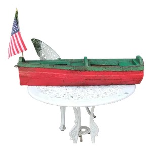 Folk Art Pond Boat