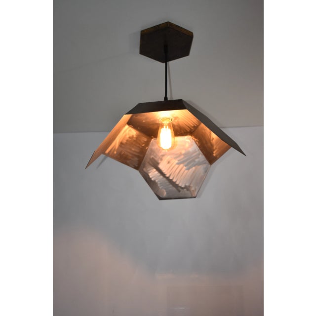 Contemporary Oblik Studio Ceiling Antic Steel Pendant Light For Sale - Image 3 of 7