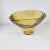 Vintage Pebbled Glass Bowl Large Decorative Pedestal Bubble Recycled Amber For Sale - Image 4 of 11