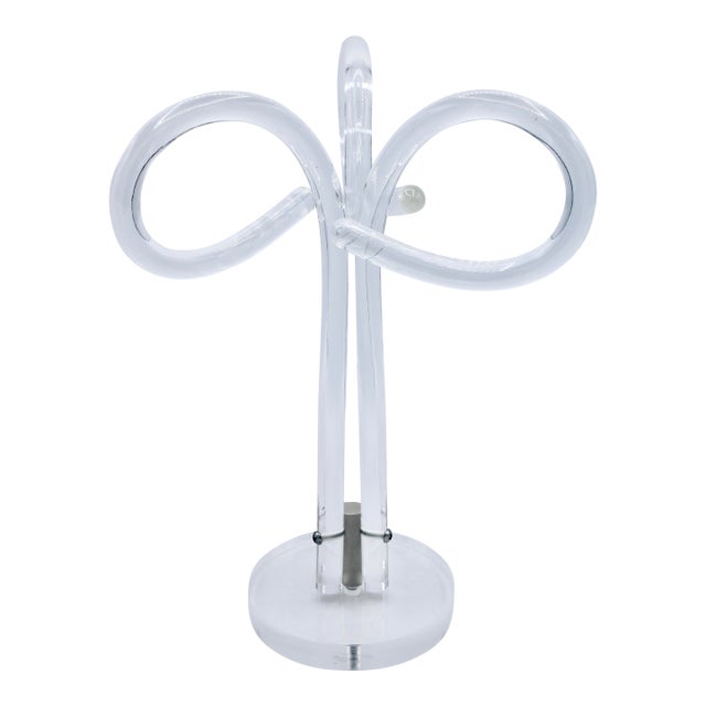 Vintage Modern Lucite Hand Towel Rack / Scarf Holder For Sale