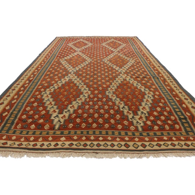 Tribal Vintage Persian Kilim Rug - 06'06 X 11'09 For Sale - Image 3 of 8