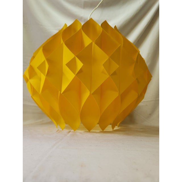 Vintage 1960's Danish Modern Plastic Geometric Hanging Bonita Pendant Lamp For Sale - Image 4 of 7