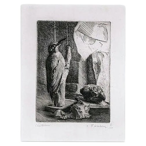 The Woodpecker - Original Etching by Leonardo Castellani - 1934 1934 For Sale